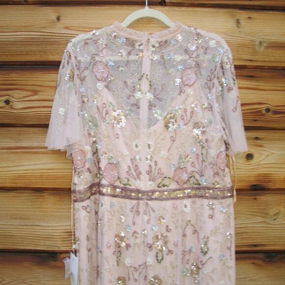 Mac Duggal 9136 EMBELLISHED HIGH NECK BUTTERFLY SLEEVE GOWN Dress - Picture 11 of 13